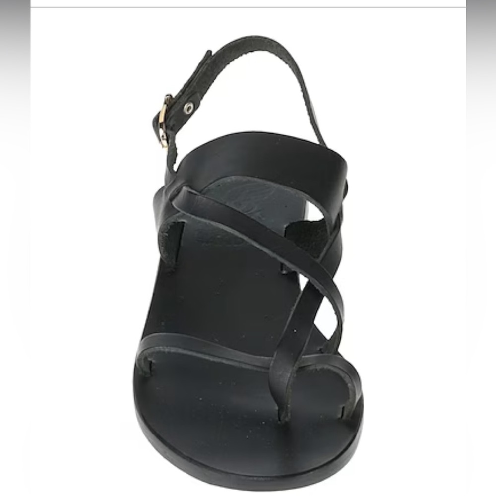 Black Leather Ancient Greek Sandals Sz 9.5